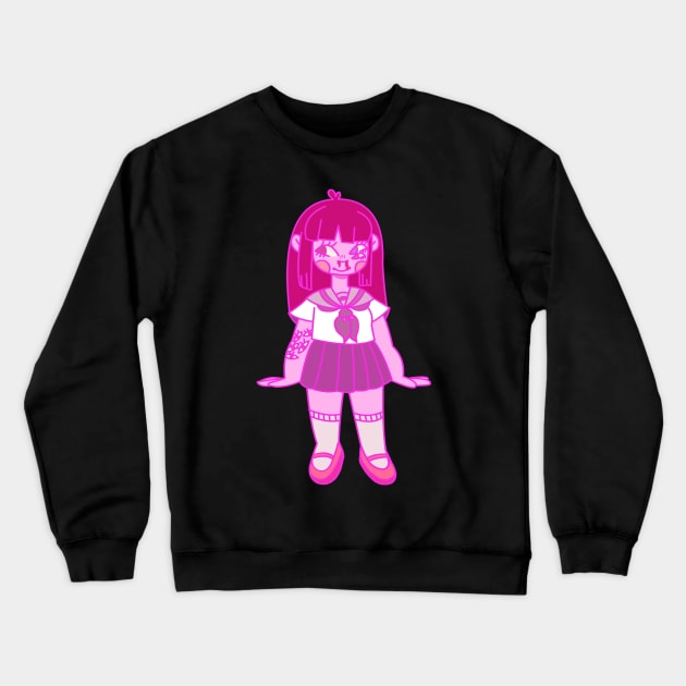 Gore Girl (Pink) Crewneck Sweatshirt by babyshoujo